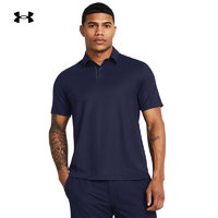 安德玛（UNDERARMOUR）春夏Tour Tips男子高尔夫运动短袖Polo衫1385128 蓝色410 XL