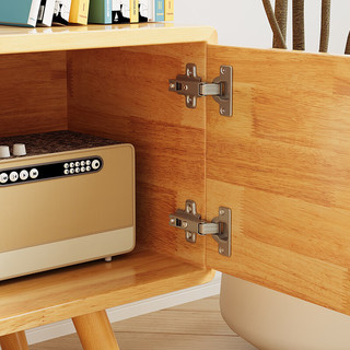 舒歌 电视柜落地2023 现代简约小户型双门抽屉实木电视机柜 1.6米白色电视柜