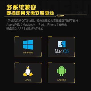 ThundeRobot 雷神 M.2移动固态硬盘盒Nvme协议2.5寸移动硬盘盒SSD/HDD外接硬盘