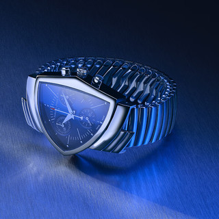 汉米尔顿（Hamilton）汉密尔顿 瑞士手表探险系列蓝皮鞋石英腕表 H24432141