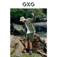 GXG男装 户外系列物理防蚊翻领长袖衬衫口袋亲子2022年夏季