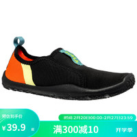 DECATHLON 迪卡侬 沙滩鞋儿童女凉鞋户外防滑儿童橙黑拼接30/31 4898769