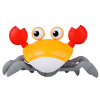 起臣 网红电动螃蟹玩具会爬儿童男女孩会动的宝宝1岁感应小走路的仿真 电动螃蟹QC-1