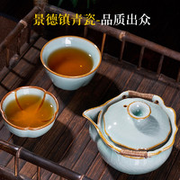 汉唐防烫泡茶盖碗茶杯单个高档茶碗景德镇陶瓷功夫茶具套装手抓壶