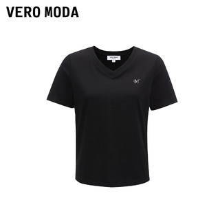 VERO MODA 女士V领字母logo纯棉T恤