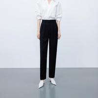 丽丽 LILY春季时尚气质通勤款纯色显瘦直筒九分裤西装休闲裤