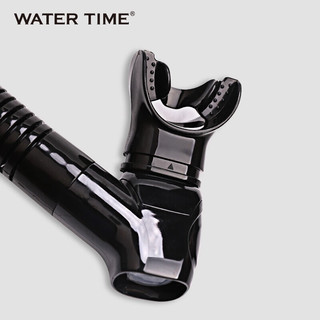 WATERTIME/水川 全干式游泳呼吸管潜水呼吸器游泳训练成人浮潜装备 黑色