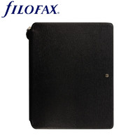 FILOFAX 斐来仕 笔记本高档活页手账记事本简约商务会议记录真牛皮拉链包款英国进口礼盒装1921系列A4黑色840038