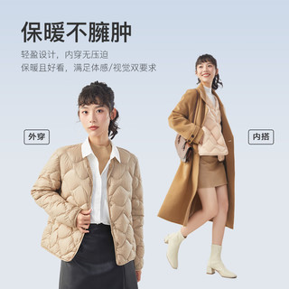 YANXUAN 网易严选 Ultra Freedom系列 女式高级轻型无领羽绒服 横绗线-枯草灰绿 XL（175/92A）