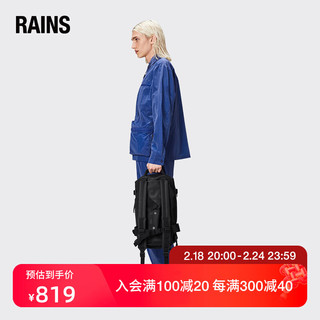 RAINS 旅行包防水挎包男女手提包背包 Texel Duffel Bag Mini W3 黑色