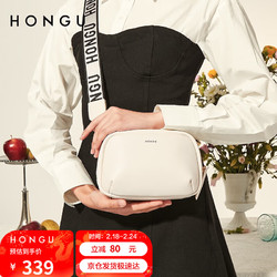HONGU 红谷 女士包包牛皮包单肩包休闲斜挎包时尚简约百搭女包