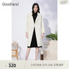 音儿（YINER）Goodland美地女装冬季中长款外套纯绵羊毛双面呢子大衣高级感 米色 42