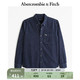  Abercrombie & Fitch 男装 24春夏新款美式复古休闲小麋鹿纽扣式牛仔布衬衫356812-1 深色 S (175/92A)　