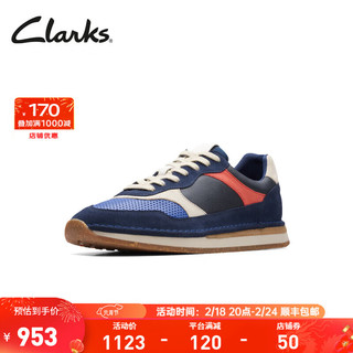 Clarks 其乐 工艺系列托尔休闲跑鞋时尚运动鞋休闲德训鞋男 海军蓝 261705487(男款) 40