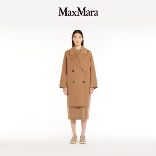 MaxMara 2024早春女装双排扣绵羊毛大衣9011104106 045 38