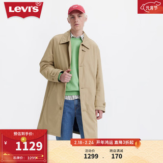 Levi's李维斯24春季男士夹棉风衣外套美式复古 卡其色 S