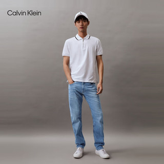 Calvin Klein【CK极简裤】Jeans24春夏男士猫须做旧直筒牛仔裤J325385 1AA-牛仔浅蓝 31