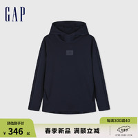 Gap 盖璞 男女装春季2024新款时尚Scuba卫衣运动情侣连帽衫889286 海军蓝 170/92A(M)亚洲尺码