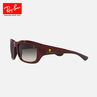 雷朋RayBan雷朋太阳镜法拉利联名款开车运动户外墨镜0RB4405M F68111 F68111红配黑镜框灰色镜片