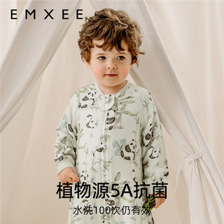 嫚熙（EMXEE）【】婴童纱罗长袖分腿睡袋四季安抚 竹园熊猫 73码(适合66-73cm)