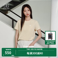 KOLON SPORT/可隆T恤 女子户外休闲抗菌运动速干圆领短袖【SECO系列】 LKRT4MTT80-YE 黄色 175/L