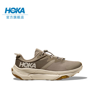 HOKA ONE ONE 男款春季户外畅行徒步鞋 TRANSPORT 舒适缓震耐磨 沙色/蛋酒色 43