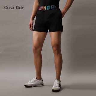 Calvin Klein【彩虹系列】运动24春夏男士彩色提花腰边宽松短裤4NS4S810 001-太空黑 S