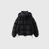 百家好(Basic House)新年红色高品质90鸭绒加厚羽绒服女秋冬新年保暖230克重 黑色 S(85-120斤)