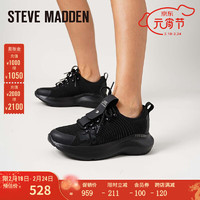 史蒂夫·马登 STEVE MADDEN/思美登2024春季厚底时尚休闲运动鞋女 ELEVATE 1 黑色 36