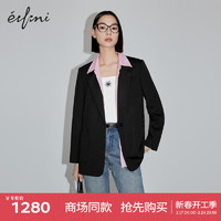 伊芙丽（eifini）伊芙丽西装1F2210031 黑色 155/80A/S