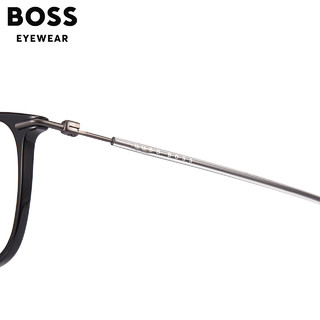 雨果博斯（HUGO BOSS）眼镜框休闲男士全框眼镜架可配近视度数镜1313 807-黑色