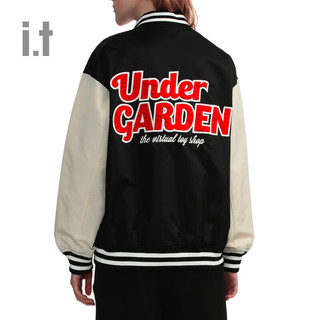 UNDER GARDEN it 男装春夏时尚棒球领图案印花外套00501XM BKX/白黑色 L