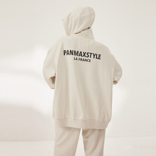 潘·麦克斯（PANMAX）PANMAX大码男装加肥宽松立领上衣开衫卫衣外套男生胖PBCF-WY0813 黑色 M
