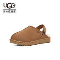 UGG 春季新款女士时尚舒适纯色平底魔术贴款休闲鞋包头鞋 1153516