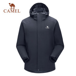 camel骆驼冲锋衣男士三合一外套秋季防风防水旅游登山服ad12261206