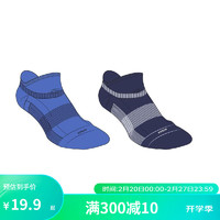 DECATHLON 迪卡侬 儿童袜短袜两双装蓝色跑步袜29-31码-4500027