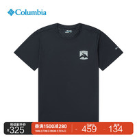 哥伦比亚（Columbia）户外男子速干降温运动舒适短袖T恤AE2339 011 M (175/96A)