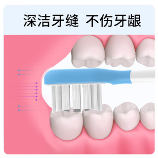 东耐伦适配徕芬科技下一代扫振电动牙刷头 LAIFEN成人高效清洁护龈刷头缓震防打嗑牙无铜包胶 防打牙无铜包胶白色 6支