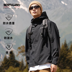 northland诺诗兰23秋冬户外男女单层冲锋衣防水硬壳登山徒步情侣外套