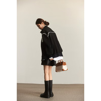 素木 大码撞色烫钻外套女2024年春新款休闲上衣欧货百搭设计感女装