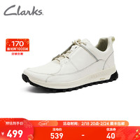 Clarks其乐城市户外系列男鞋舒适防滑缓震男士系带运动休闲鞋跑步鞋板鞋 白色261642337 41