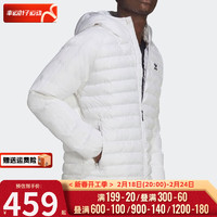 阿迪达斯 （adidas）三叶草男装 连帽防风运动服保暖舒适休闲棉服外套 HD4756 S【165-170cm/110-120斤】