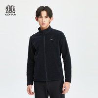 KOLON SPORT可隆男士立领抓绒夹克 黑色BK 175/L