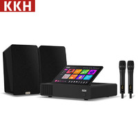 KKH A6MAX家庭KTV音响套装卡拉ok唱歌机全套家用K歌点歌机音箱 【黑色】6.5吋简约版8TB