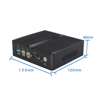 eip控汇无风扇box迷你工控机2网可选J1900/J1800处理器2串口6USB多媒体小主机MFC-1000 4G/500G HDD