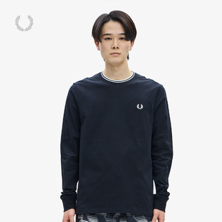 FRED PERRY 男士长袖T恤休闲宽松圆领麦穗刺绣潮M9602