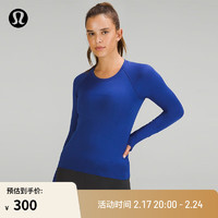 lululemon丨Swiftly Tech 女士运动长袖T恤 2.0 *Race  透气 LW3DOBS 跑步 蓝色/蓝色 2