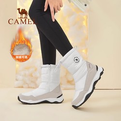 CAMEL 骆驼 户外雪地靴女防水防滑23冬季新款加绒保暖舒适高帮登山雪地靴