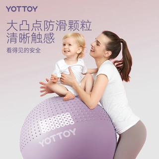 yottoy 婴儿瑜伽球颗粒带软刺加厚防爆儿童感统训练球宝宝按摩平衡球 紫色 65CM(身高160CM-165CM)