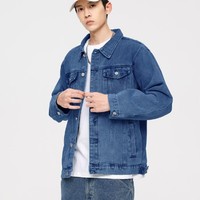 JEANSWEST 真维斯 男式经典牛仔外套春秋宽松光版休闲牛仔外套男翻领